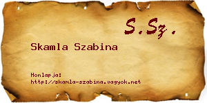Skamla Szabina névjegykártya